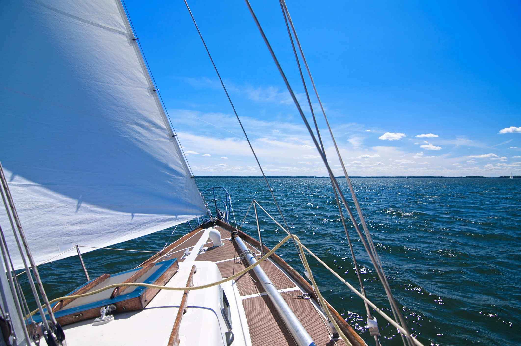 Charter yacht sailing in the Mediterranean, where an ICC is needed to skipper a bareboat